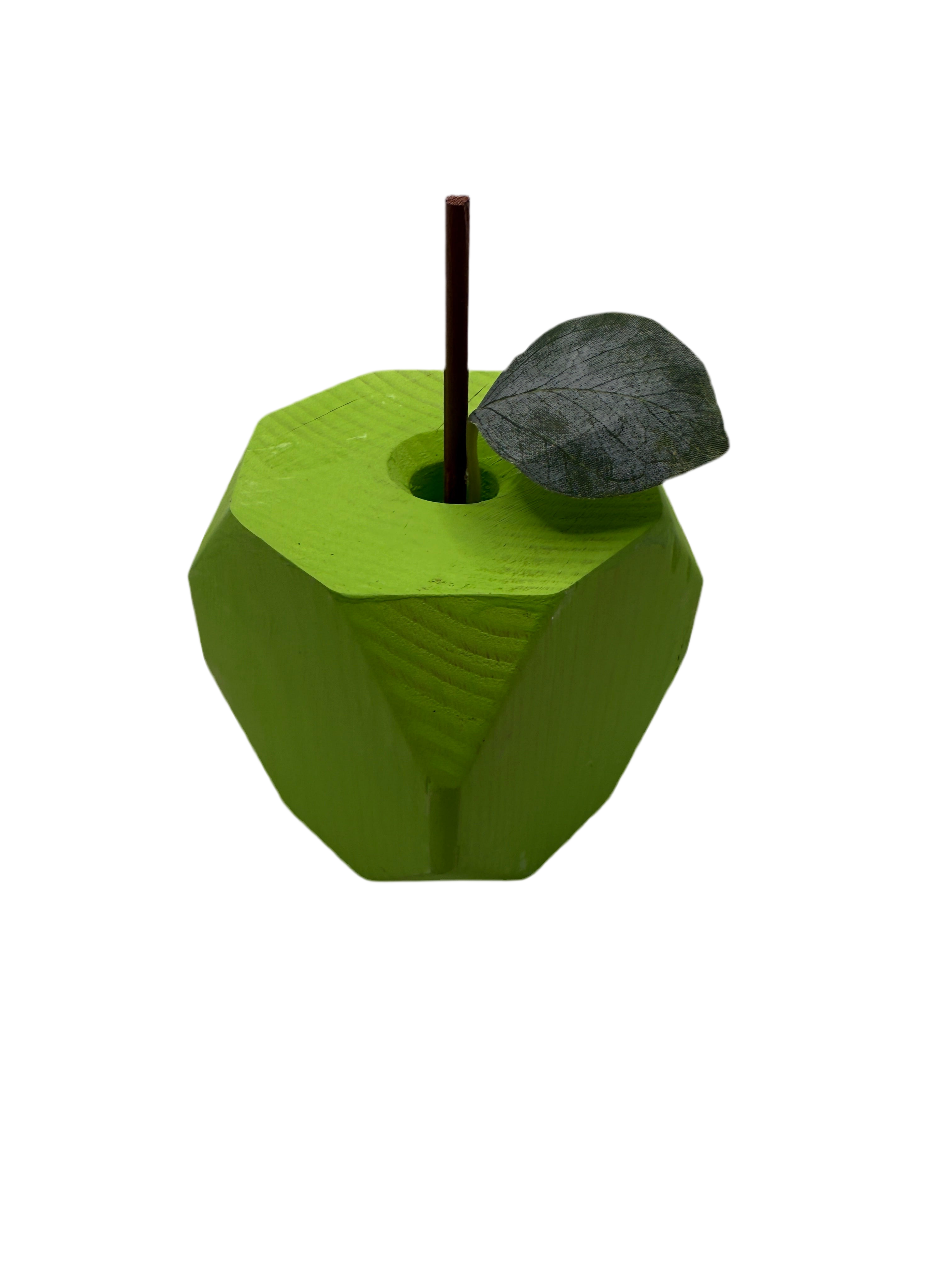 Wooden Apple Decor - Green
