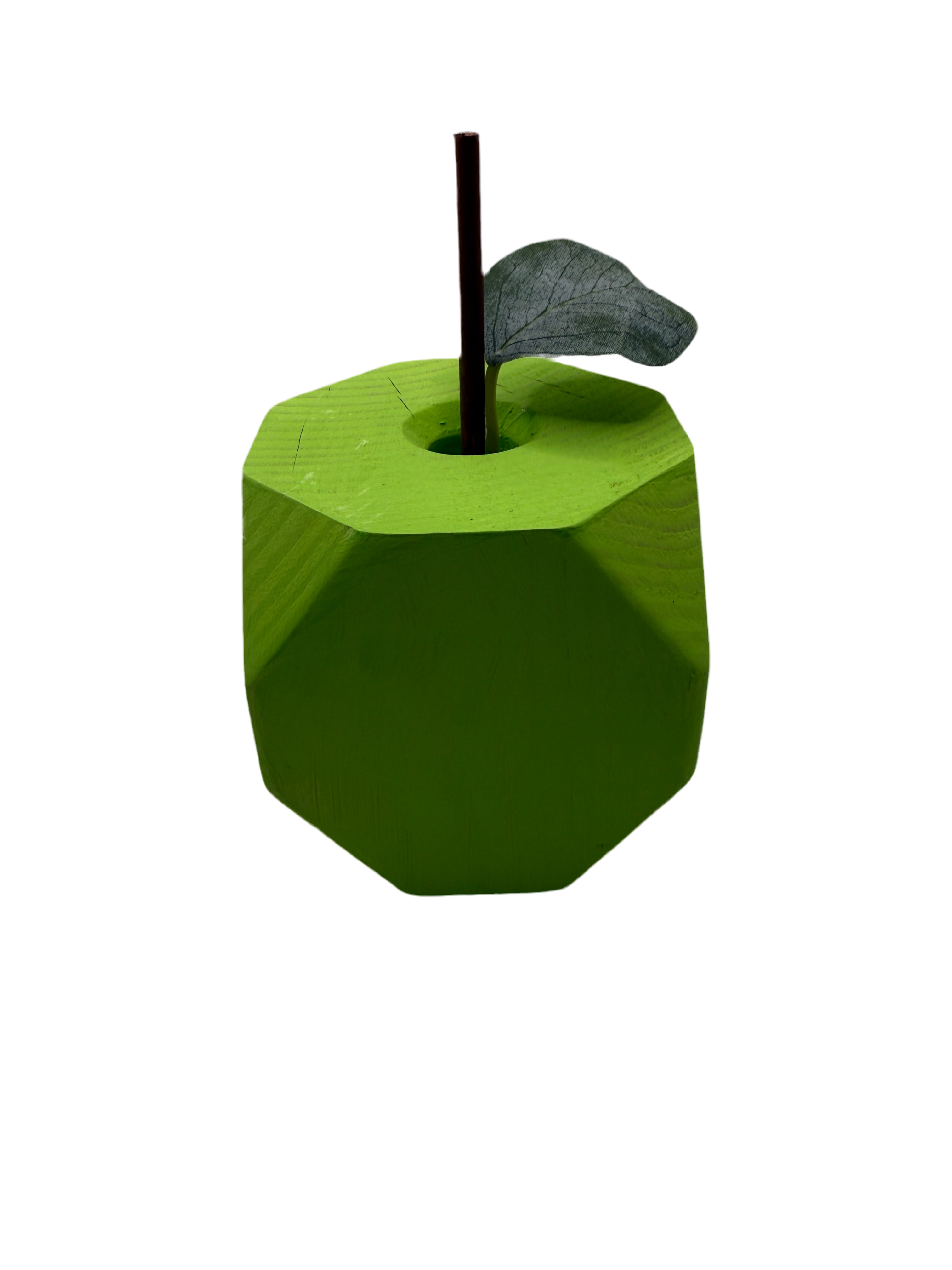 Wooden Apple Decor - Green