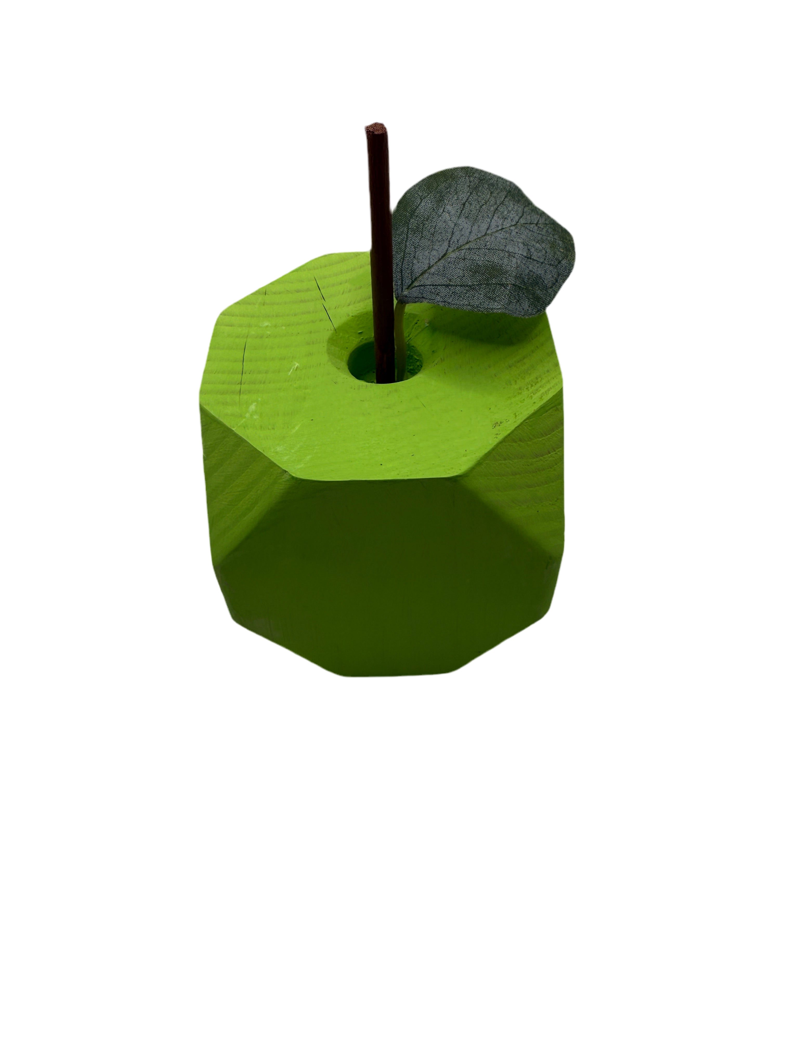 Wooden Apple Decor - Green